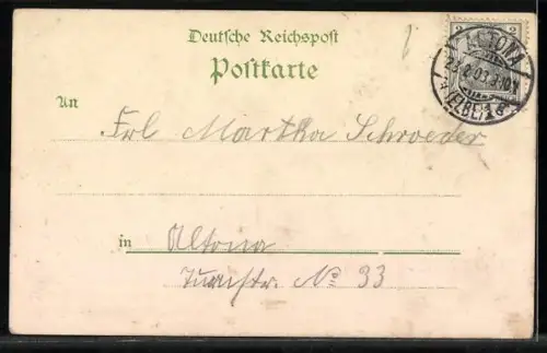 Lithographie Hamburg, Allgemeine Gartenbau-Ausstellung 1897 mit Weinhütte im Thal und Pavillon einer Samenhandlung