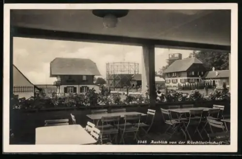 AK Bern, Schweiz. Ausstellung für Frauenarbeit 1928, Ausblick von der Küechliwirtschaft
