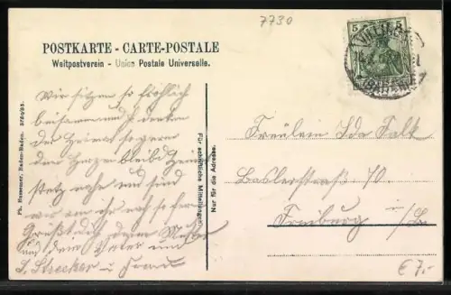 AK Villingen / Baden, Gewerbe und Industrieausstellung des Badischen und Württembergischen Schwarzwaldes 1907