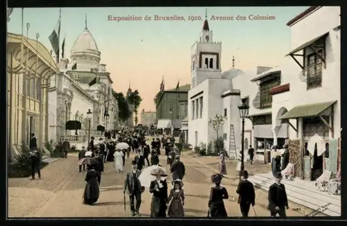 AK Bruxelles, Exposition 1910, Avenue des Colonies, Ausstellung