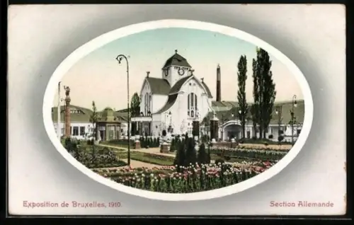 AK Bruxelles, Exposition Universelle 1910, Section Allemande