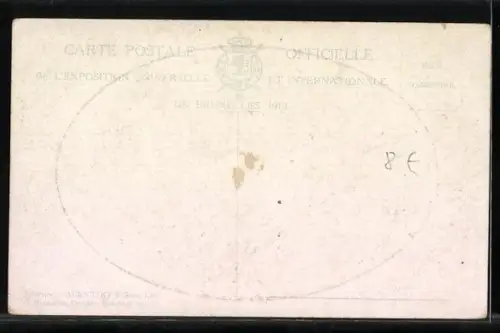 AK Bruxelles, Exposition Universelle 1910, Section Allemande