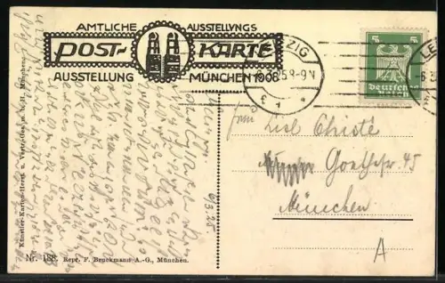 AK München, Ausstellung 1908, Café Metropol