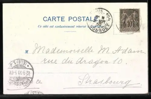 Lithographie Paris, Exposition universelle de 1900, Vue d`Angle du Grand Palais