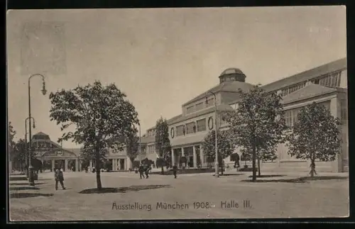 AK München, Ausstellung 1908, Halle III