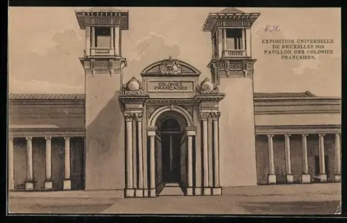 AK Bruxelles, Exposition Universelle 1910, Pavillon des Colonies Francaises