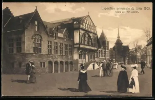 AK Liége, Exposition universelle 1905, Palais de l`Art ancien, Ausstellung