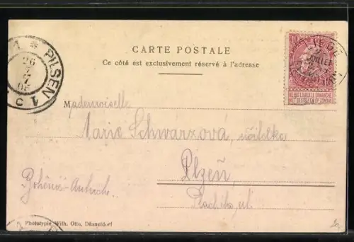 AK Liége, Exposition Universelle 1905, Pavillon du Montenegro et de la Serbie, Ausstellung