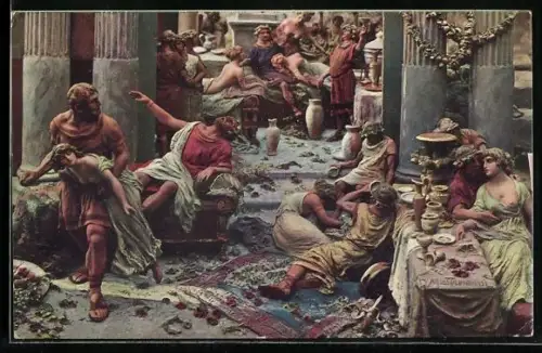Künstler-AK Domenico Mastroianni: Quo Vadis, Lygias Entführung