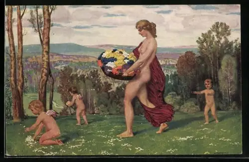 Künstler-AK Walter Einbeck: Flora, Göttin und Puppen