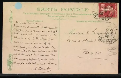 AK Angreville, Circuit de la Seine-Inférieure, La Route, Autorennen