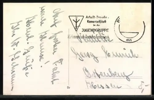 AK Thorn, Blick auf die zerstörte Brücke