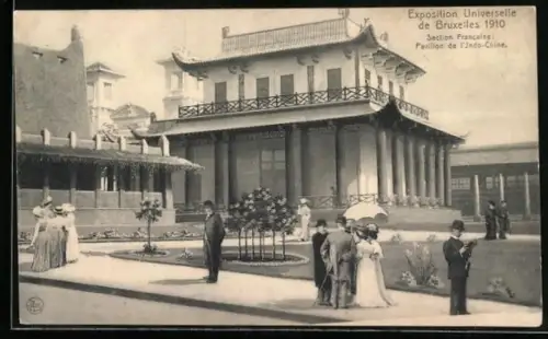AK Bruxelles, Exposition Universelle 1910, Pavillon de l`Indo-Chine, Ausstellung