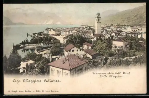 AK Pallanza /Lago Maggiore, Panorama visto dall` Hôtel Villa Maggiore