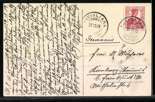 AK Lugano, Marktszene vor der Gelateria Elvetica