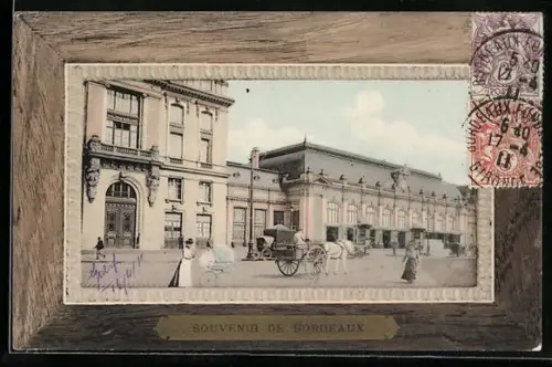 AK Bordeaux, La Gare du Midi, Bahnhof