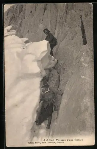 AK Passage d`une Rimaie, Bergsteiger am Felsen