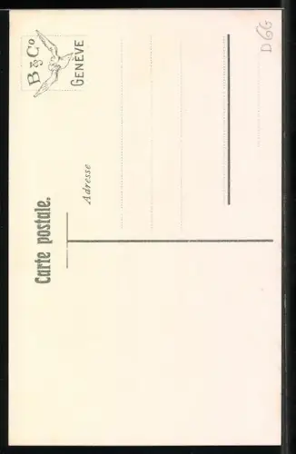 AK St. Gallen, Frau in Tracht mit einem Korb