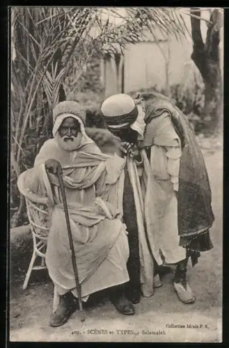 AK Salamalek, Araber zeigt einem Alten seine Ehrerbietung