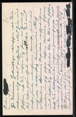 Künstler-AK Kind fliegt mit der Kugel in die Kegel