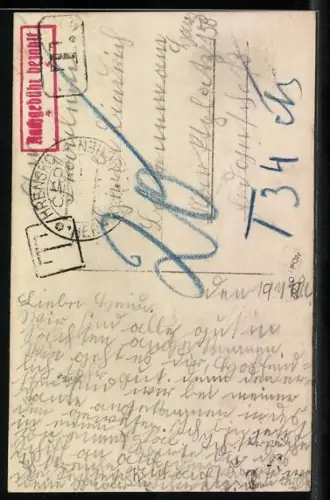 AK Edmundsklamm, Wasserfall in der Böhm. Schweiz