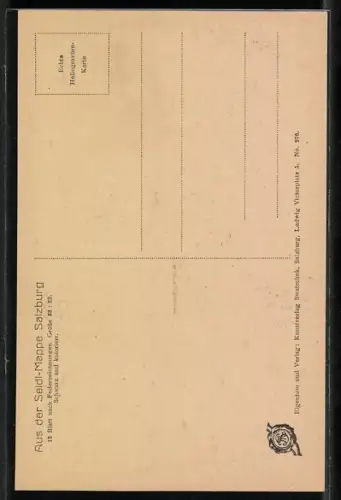 Künstler-AK Ulf Seidl: Salzburg, Studienkirche & Markt am Universitätsplatz