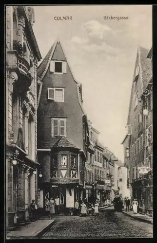 AK Colmar, Blick in die Bäckergasse