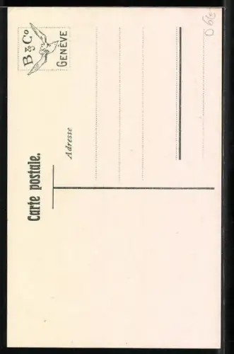 AK Unterwald, Schweizerin in Tracht, Wappen