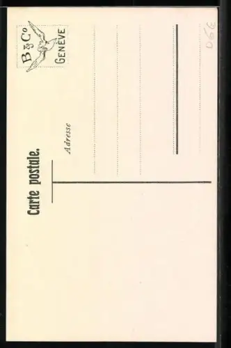 AK Frau in Schweizer Tracht mit Blumenkorb