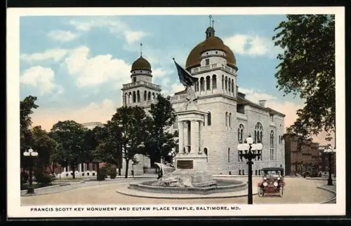 AK Baltimore, MD, Francis Scott Key Monument and Eutaw Place Temple