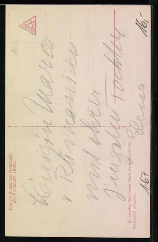 AK Königin Maria von Rumänien mit Prinzessin Ileana