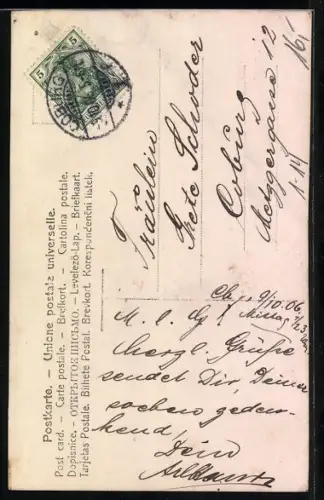 AK Herzog Carl Eduard von Sachsen-Coburg-Gotha mit einem Apfelschimmel