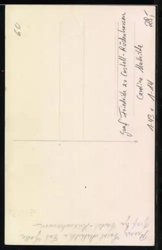 AK Caroline Mathilde von Sachsen-Coburg-Gotha und Graf Friedrich zu Castell-Rüdenhausen