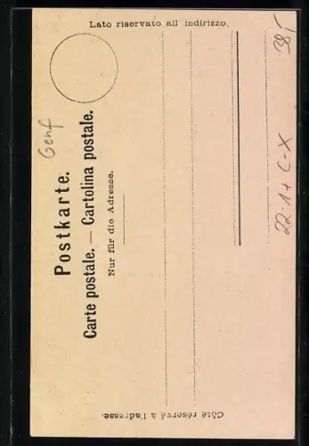 AK Geneve, La Synagogue, Ansicht der Synagoge im Winter