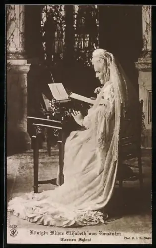 AK Königin Witwe Elisabeth von Rumänien, Carmen Sylva