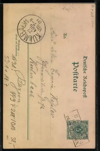 Vorläufer-Lithographie Ganzsache PP9 F218/010: Bastei /Sächs. Schweiz, 1891, Aussichtspunkt mit Besuchern