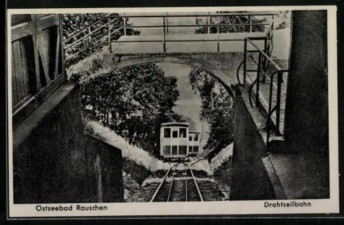 AK Rauschen, Wagen der Drahtseilbahn