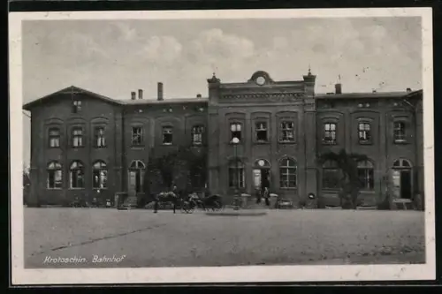 AK Krotoschin, Partie am Bahnhof