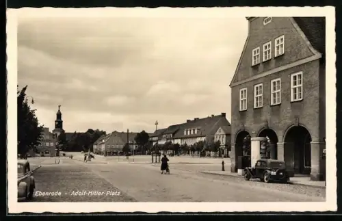 AK Ebenrode, Platz mit Auto