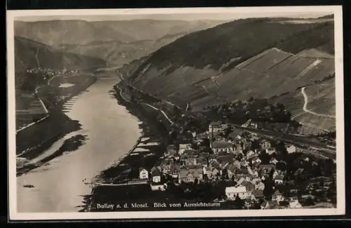 AK Bullay a. d. Mosel, Blick vom Aussichtsturm