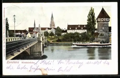 AK Konstanz, Rheinbrücke