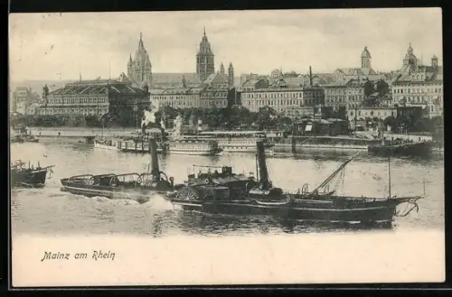 AK Mainz am Rhein, Stadtansicht mit Dom