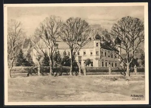 Künstler-AK München, Töchterheim Freimann