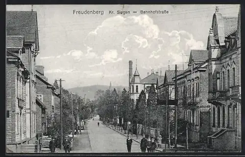 AK Freudenberg b. Siegen, Blick in die Bahnhofstrasse