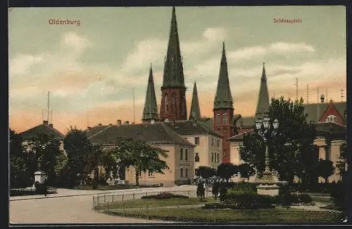 AK Oldenburg / O., Schlossplatz