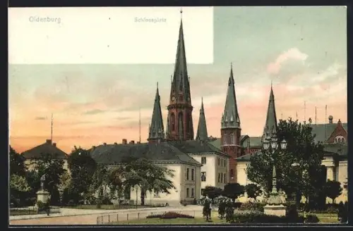 AK Oldenburg / O., Schlossplatz