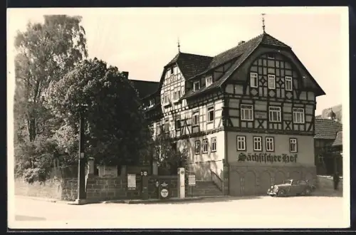 AK Dermbach /Rhön, Hotel Sächsischer Hof, Inh. Frieda und Irmgard Steinhauer