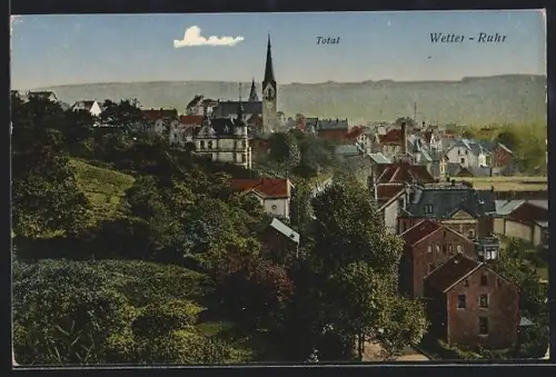 AK Wetter /Ruhr, Ortsansicht mit Kirche