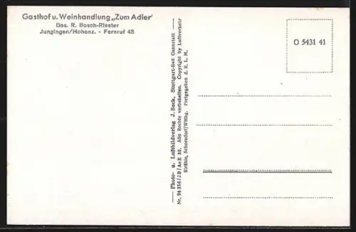 AK Jungingen /Hohenzollern, Ortsansicht vom Flugzeug aus
