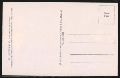 AK Schönbronn /Calw, Ortsansicht vom Flugzeug aus